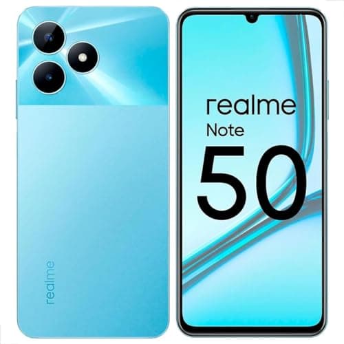 realme Note 50 Smartphone 4+128GB, Display da 90 Hz, Fino a 8GB di RAM dinamica + 128GB di ROM, Fotocamera AI da 13MP, Corpo sottile 7,99mm, Batteria di lunga durata da 5.000mAh, blue(no adapter)