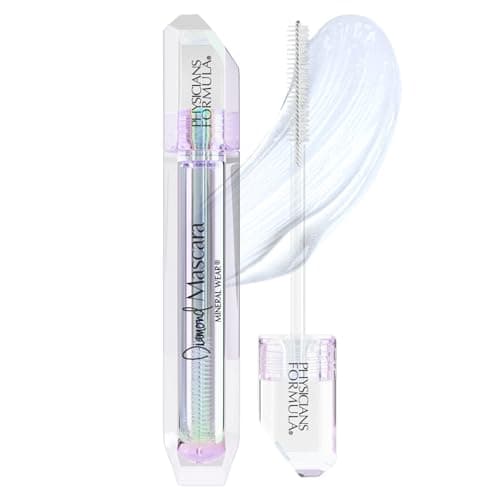 Physicians Formula Mineral Wear Diamond Mascara, Mascara Clear Multiuso per Ciglia e Sopracciglia, con Polvere di Diamanti, Peptidi, Acqua Minerale e Nutriente Vitamina E, Clear Diamond
