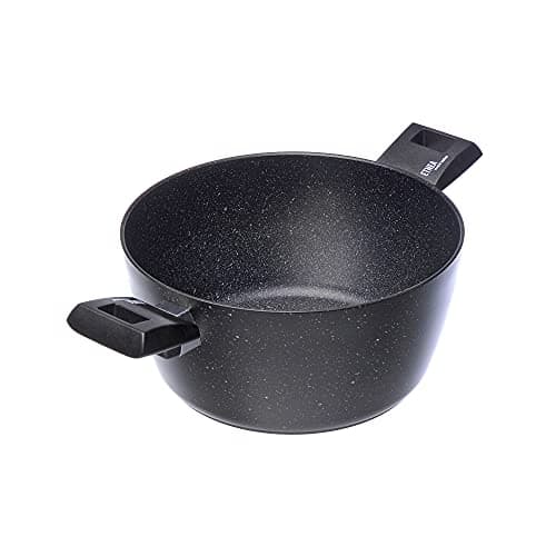 Moneta Etnea Casseruola 2 Manici 20 cm, effetto pietra, Made in Italy