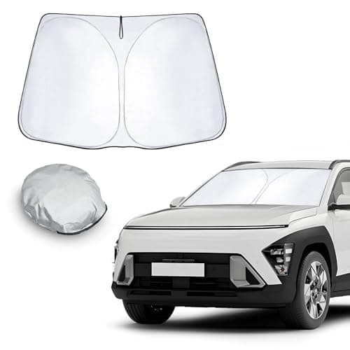 CDEFG Compatibile con Hyundai Kona SX2 2024 Hybird EV Elettrico Parasole Coperture Parabrezza Anteriore Parasole Parabrezza Parabrezza Auto Parasole Kona SX2 2024 Accessori