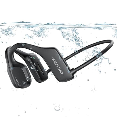 Cuffie a conduzione ossea, cuffie da nuoto impermeabili IPX8 Cuffie auricolari aperte wireless Bluetooth 5.3 Memoria incorporata da 16 GB, Auricolari wireless Cuffie subacquee per nuoto, ciclismo
