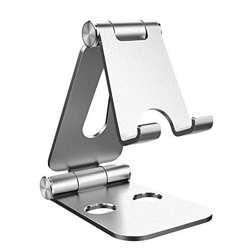 Simpeak Supporto Telefono, Supporto Tablet, Supporto Dock Compatibile per Cellulari, Accessori, Scrivania, Altri Smartphone Alluminio - Argento