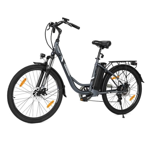 Touroll B1 Bicicletta Elettrica, 26" Bici Elettrica Adulto con 36V 15.6Ah Batteria al Litio Rimovibile, Autonomia di 90-40km, 7 Velocità, Velocità Max 25km/h