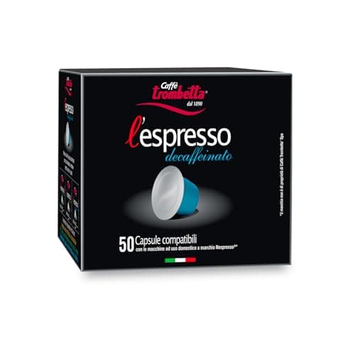 Caffè Trombetta, l'espresso decaffeinato - 50 Capsule compatibili Nespresso