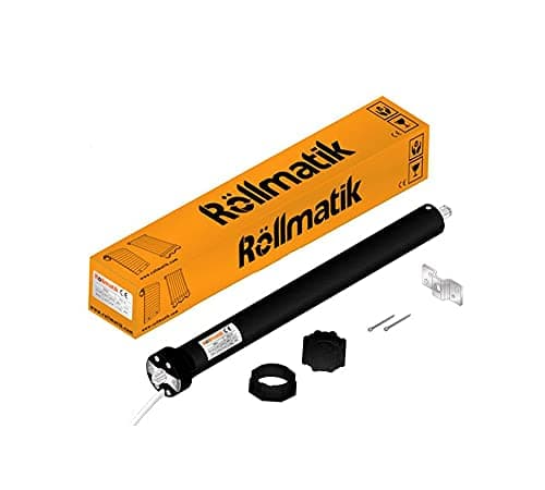 Rollmatik Motore per Tapparelle Elettriche Portata 100Kg 50Nm Finecorsa Meccanici Predisposto Per Pulsante SU/GIU Apertura Automatica Persiane
