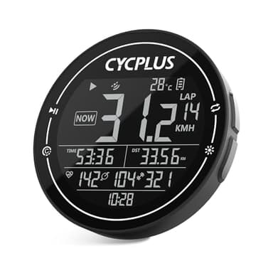 CYCPLUS Computer da bicicletta, GPS, tachimetro da bicicletta, senza fili, impermeabile, IPX6, ANT+, senza fili, per bici da strada, Bluetooth 5.0 e contachilometri, compatibile con Strava