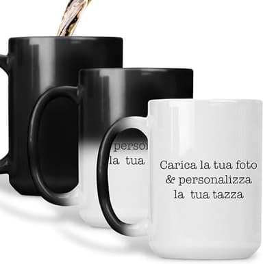 Teetaly Tazza Magica Personalizzata – Tazza che Cambia Colore Personalizzabile con Foto, Testo, Nome