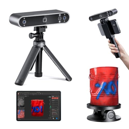 Revopoint POP 3 Plus Scanner 3D portatile per stampa 3D, Precisione da 0,04 mm, Scansione a colori per oggetti di media dimensione, Compatibile con Android/iOS/Win10 e 11/macOS, Avanzato