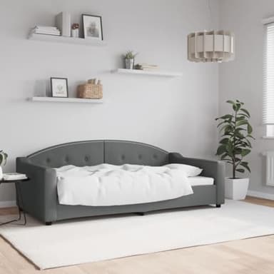 NITCA Divani Letto, Divano Letto Economico, Divano Letto Matrimoniale, Divano Letto Due Posti, Letto da Giorno Grigio Scuro 90x190 cm in Tessuto