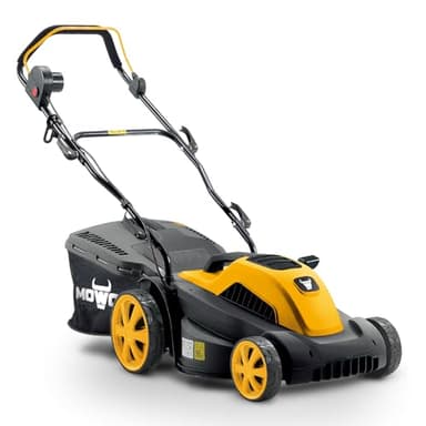 MOWOX POWER Tagliaerba Elettrico, Potenza 1600W, Larghezza di Taglio 38CM, Regolazione dell'Altezza su 5 Posizioni, Manubrio Pieghevole, Cesto per l'erba da 40L