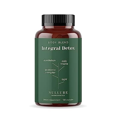 Nullure Depurativo Fegato e Intestino | Cardo mariano + Tarassaco + Probiotici + Selenio | Depura Fegato · Disintossicante Forte · Intestino · Reni · Funzione Digestiva | Vegan | Naturale | 120 cap