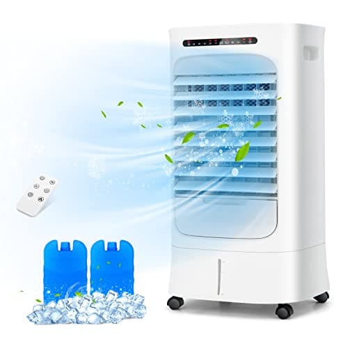 RELAX4LIFE 3 in 1 Condizionatore Portatile con Serbatoio Acqua 10L, Raffrescatore d'Aria Evaporativo con 3 Modalità, Raffreddamento, Ventilatore, Deumidificazione, Timer 15H