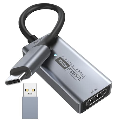 scheda acquisizione video Newhope, scheda di acquisizione da 4K HDMI a USB C 3.0, 1080P HD 60fps Grabber audio video in diretta e registrazione per giochi, streaming, insegnamento, videoconferenza