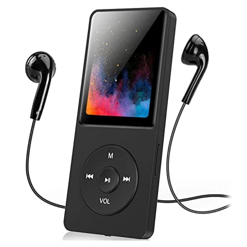 Lettore MP3 Bluetooth, 32GB Lettore MP4 Portatile HiFi Lossless Sound, MP3 Player Musicale Lettore con radio FM/Registratore Vocale/Video/E-Book, Suppota TF Fino a 128G (Cuffie Incluse)