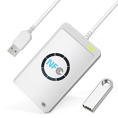 Lettore NFC Scrittore Lettore di Smart Card NFC ACR122U Lettore RFID NFC Compatibile PC/SC 424 Kbps Supporta ISO 14443 A&B Mifare Felica e 4 Tipi di Tag NFC (Nessuna Carta)