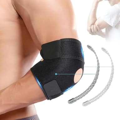 AREST Gomitiera Palestra con Fascia di Compressione - Tutore Gomito Sportiva per Attività Fisiche - Gomitiera Pallavolo per Uomo e Donna