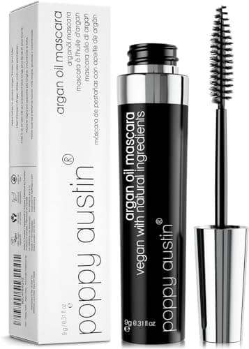 Poppy Austin Mascara Volume Bio E Vegan Nero - 8x Più Gentile E Ipoallergenico Per Occhi Sensibili - Migliore Naturale, A Prova Di Sbavature, Mascara Volumizzante E Allungante (9 Grammi)