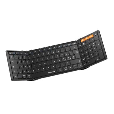 ProtoArc Tastiera Wireless Pieghevole, XK01 Tastiera Bluetooth Layout Italiana Portatile Viaggio per Android Windows iOS iPad PC Telefono Smartphone Tablet Laptop PC - Nero