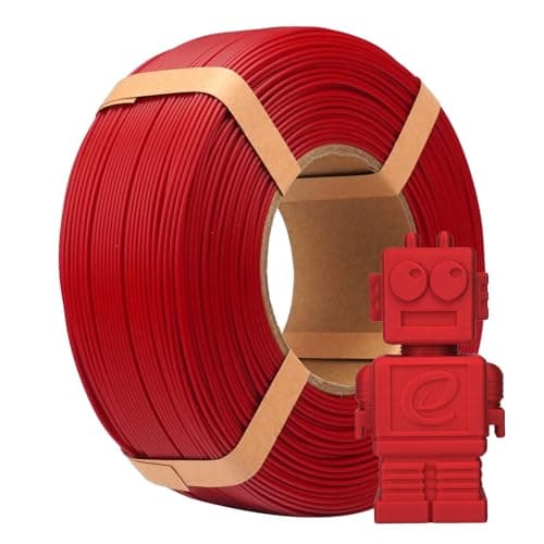 eSUN PLA Refill Filamento di ricarica 1,75 mm, filamento di stampa 3D senza spago Precisione, bobina da 1 kg (2,2 libbre) Filamento PLA veloce per stampanti ad alta velocità, Rosso fuoco
