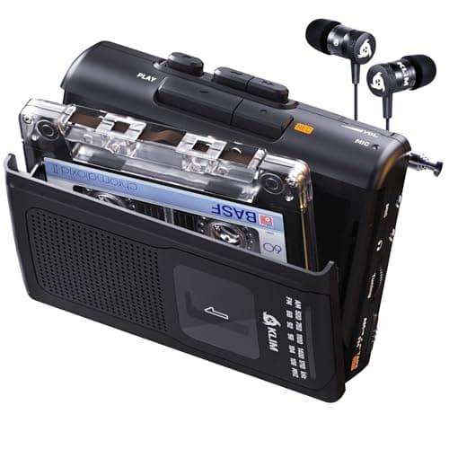 KLIM K8 Lettore Cassette Audio + Registratore Cassette + NUOVO Walkman Cassette + Radio Cassette Player AM/FM + Microfono e Altoparlante Integrati + Jack per Cuffie e Cuffie
