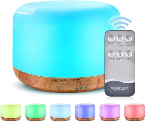 Umidificatore per aromaterapia Premium 1000 ML XL diffusore di oli essenziali con timer a distanza per grandi sale Home 18 ore di funzionamento Grande superficie di copertura