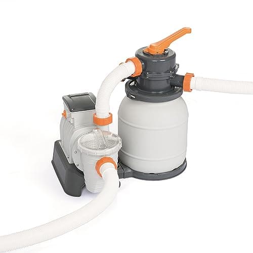 Bestway Pompa di Filtraggio a Sabbia Flowclear 58499, Portata 7.571 L/H per Piscine Fuori Terra