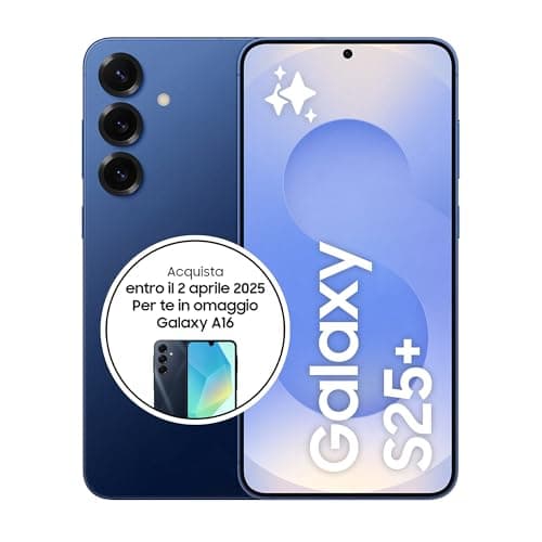 Samsung Galaxy S25+ Smartphone AI, 3 anni di Garanzia del produttore, Display 6.7'' QHD+ Dynamic AMOLED 2X, Fotocamera 50MP, RAM 12GB, 512GB, 4.900 mAh, Navy [Versione italiana]