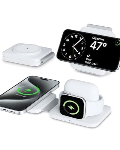 Caricatore per iPhone 16/15/14/13/12 Series, Caricatore per Apple Watch 10/9/8/Ultra/7/6/SE/5/4/3/2, Stazione di ricarica Apple per AirPods1/2/3/4/Pro/Pro2