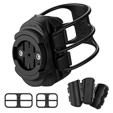 TUSITA Universale Reggisella Quarter Turn Supporto Compatibile con Garmin Varia Rearview Radar Bici Fanale Posteriore RTL510 RTL515 RVR315 - Fit 25.4mm a 35mm, a Forma di D, Aero Reggisella