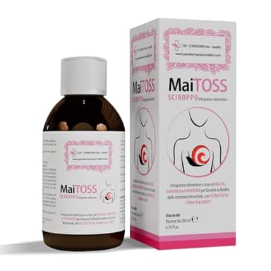 Dr. Corradini® Sciroppo Tosse Secca e Grassa a base di Bava di Lumaca, Malva e Larice - Sciroppo Tosse Adulti e Bambini anti Reflusso Gastroesofageo - 200ml