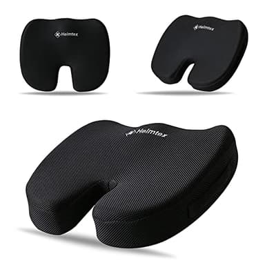 EDS Cuscino per sedia da ufficio, in memory foam, per alleviare il dolore al coccige, cuscino per supporto posteriore, antiscivolo, per scrivania da ufficio, sedia a rotelle, seggiolino auto,