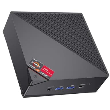 ACEMAGICIAN AM06PRO Mini PC, AMD Ryzen 7 5700U (8C/16T, Fino a 4.3 GHz), Mini Computer 16GB DDR4 RAM 512GB M.2 2280 SSD,AMD Radeon RX Vega 8 1900MHz, Dual Ethernet/WIFI 6/Type-C/per Ufficio, Studio