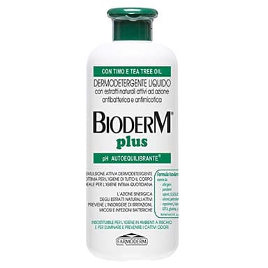 Bioderm Plus Dermodetergente Antibatterico Arricchito con Timo e Tea Tree Oil 500 ML - Detergente Intimo - Delicato per il Corpo per Adulti, Anziani, Incontinenti e Disabili