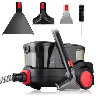 LEHMANN Prowash Lavatappeti Professionale, 2000 W, Lava Tappezzeria Potente con 2 Serbatoi - Acqua Pulita 3L e Sporca 1,5L, Tecnologia Rivoluzionaria per la Pulizia di Divani e Auto