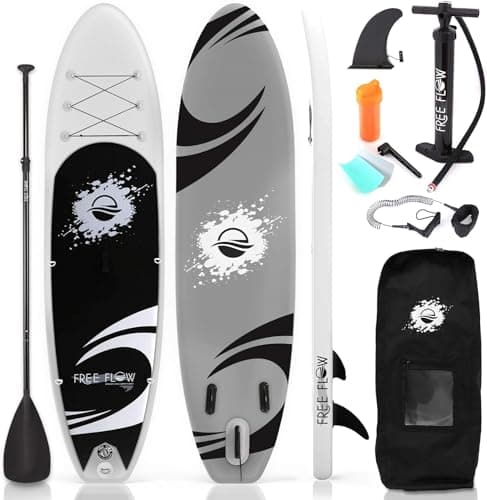 SereneLife Stand up Paddle Board Gonfiabile - Pagaia SUP Antiscivolo, Pompa, Cordino di Sicurezza e Accessori Giovani