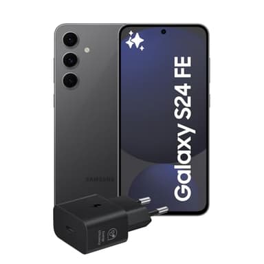 Samsung Galaxy S24 FE Smartphone AI, Caricatore Incluso, Display Dynamic AMOLED 2X 6.7'', Dual SIM, Fotocamera 50MP, 8GB RAM, 128GB, Batteria a lunga durata, IP68, Graphite [Versione Italiana]