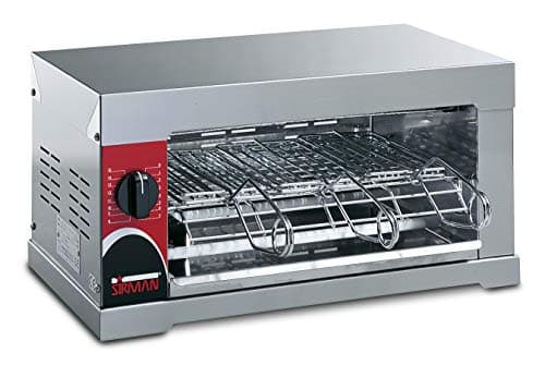 SIRMAN | Tostiera 6Q professionale resistenze al quarzo con deviatore 2400 watt | interamente in acciaio inox | deviatore per esclusione resistenza inferiore