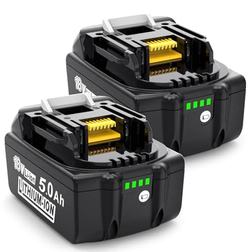 5Ah Batterie per Makita Batteria 18V: 2-Piece Li-ion sostituzione batteria originale strumento compatibile BL1860B BL1850B BL1860 BL1850 1840 1830 194205-3 LXT-400
