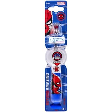 Mr. White Spiderman, Alimentato a batteria, Spazzolino Luminoso da Denti, Manuale
