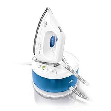 Braun IS2043BL CareStyle Compact Ferro da Stiro con Caldaia CON 4 ANNI DI ASSISTENZA, Piastra in Eloxal, Colpo Vapore 300 g/min, Serbatoio 1.3 Litri, 2200 W, Plastica, Bianco/Blu