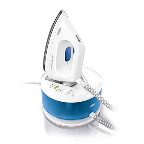 Braun IS2043BL CareStyle Compact Ferro da Stiro con Caldaia CON 4 ANNI DI ASSISTENZA, Piastra in Eloxal, Colpo Vapore 300 g/min, Serbatoio 1.3 Litri, 2200 W, Plastica, Bianco/Blu