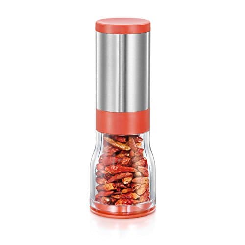 Tescoma 428794 Macina Peperoncino, Acciaio Inossidabile, Rosso, 16 cm