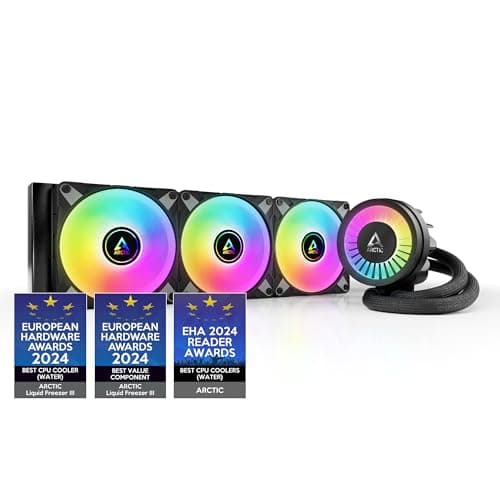 ARCTIC Liquid Freezer III 360 A-RGB (nero)- Sistema di raffreddamento ad acqua per PC, dissipatore a liquido All-in-One per CPU AIO, compatibile con Intel e AMD, pompa efficiente controllata da