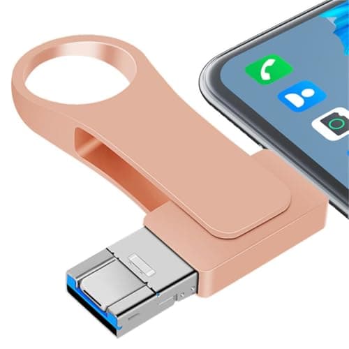 Lyshery Chiavetta USB 512GB 4 in 1 Pen Drive Metallo Pendrive USB C Alta Capacità Pendrive 3.0 Memoria Esterna per Smartphone Computer Laptop PC OTG Android