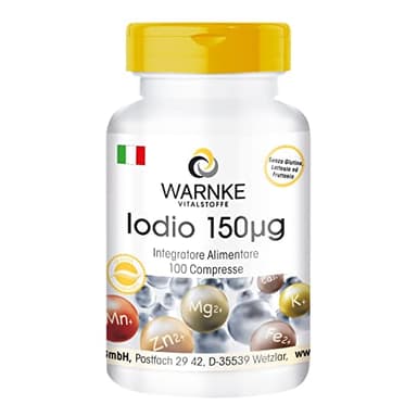 Iodio 150mcg integratore - 100 compresse | Warnke Vitalstoffe - Qualità da farmacia tedesca