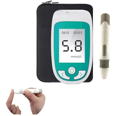 Monitor Multifunzione 3 in 1 per Zucchero nel Sangue, Acido Urico, Colesterolo, con Striscia Reattiva (50 Analizzatore di Zucchero nel Sangue + 25 Acido Urico + 10 Analizzatore di Colesterolo)
