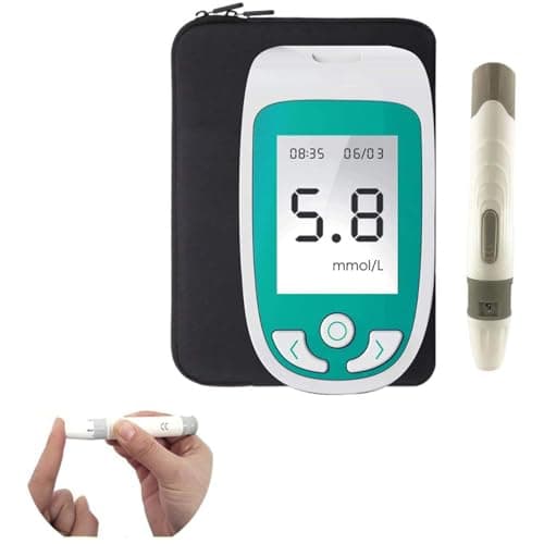 Monitor Multifunzione 3 in 1 per Zucchero nel Sangue, Acido Urico, Colesterolo, con Striscia Reattiva (50 Analizzatore di Zucchero nel Sangue + 25 Acido Urico + 10 Analizzatore di Colesterolo)