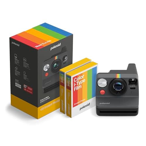 Polaroid - NOW Gen3 - Fotocamera istantanea - Pacchetto fotocamera + pellicola a colori (16 foto) Nero (6560)