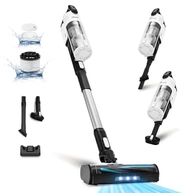 LEVOIT Aspirapolvere Senza Fili Antigroviglio e Leggero, Fino a 50 Minuti con 3 Modalità, Luce LED, Filtrazione a 99,9%, 4 in 1 Scopa Elettrica Senza Fili per Animali, Pavimento, Auto, 180W
