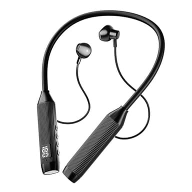 Auricolari sportivi con archetto da collo - Cuffie wireless con archetto da collo | Auricolari sportivi con design intorno al collo | Auricolari intrauricolari per alpinismo e allenamento | Cuffie Blu